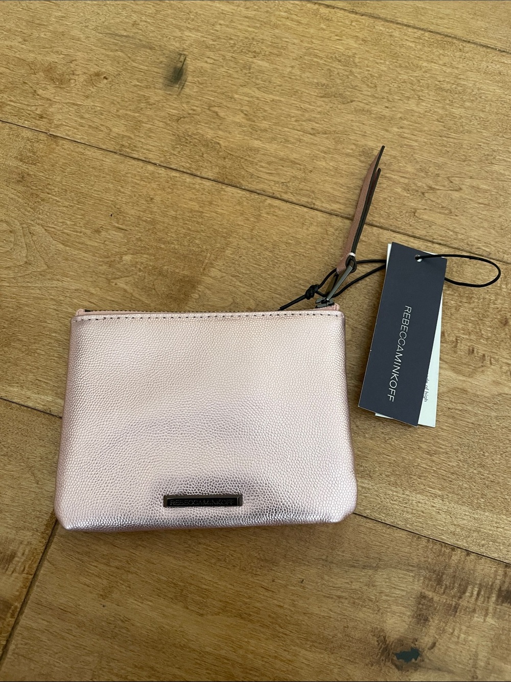 Rebecca Minkoff Rose Metallic Leather Pouch